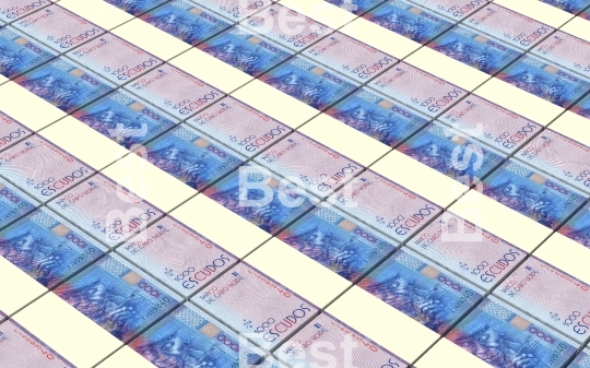 Cape Verdean escudos bills stacks background