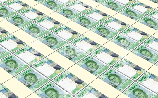 Central African CFA francs bills stacked background