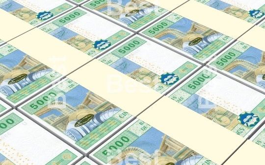 Central African CFA francs bills stacked background