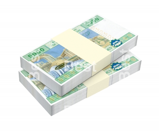 Central African CFA francs isolated on white background