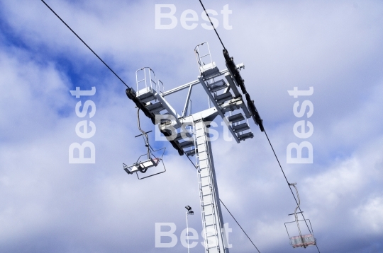 Chairlift before the season