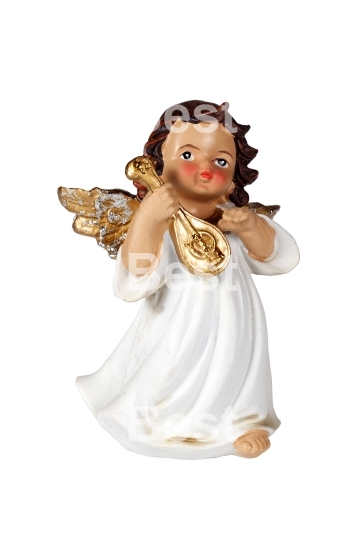 Christmas angel figurine as musicians