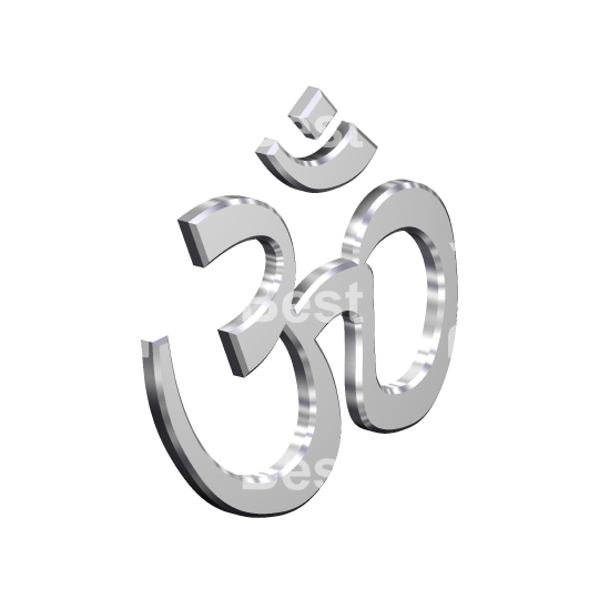 Chrome Hinduism symbol. 
