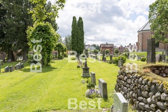 Church witch graveyard in Lillehammer 