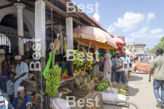 City market in Stone Town