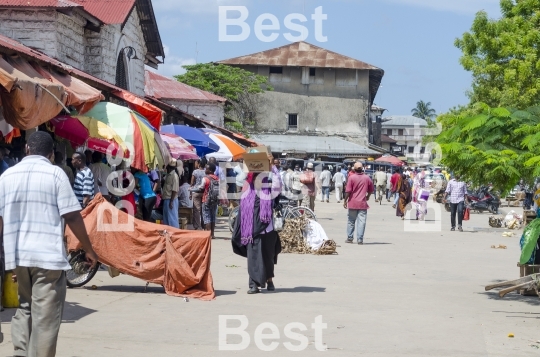 City market in Stone Town
