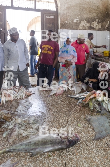 City market in Stone Town