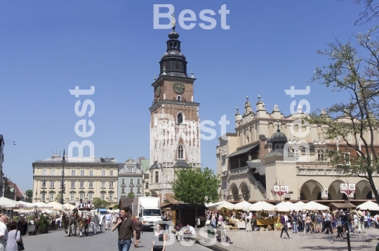 City Square with the Town hall in Krakow