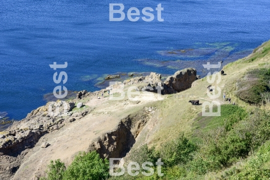 Cliffs on the Baltic Sea, Bornholm Island