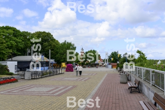 Cold summer day in Ustka