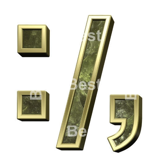Colon, semicolon, period, comma from fire alphabet set isolated over white. 