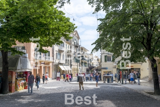 Colorful street in Kerkyra