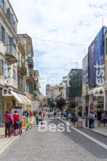 Colorful street in Kerkyra