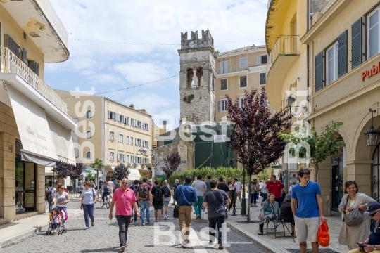 Colorful street in Kerkyra