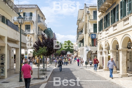 Colorful street in Kerkyra