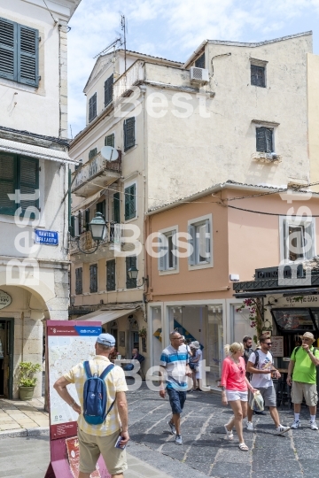 Colorful street in Kerkyra