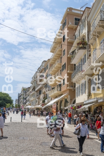 Colorful street in Kerkyra