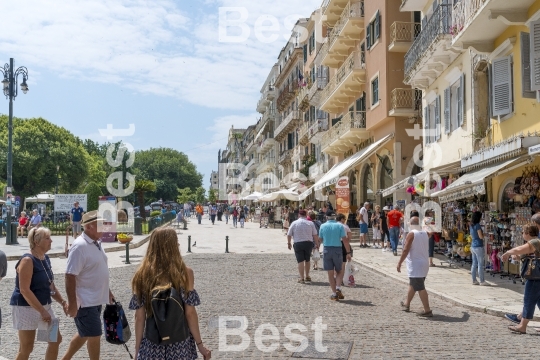 Colorful street in Kerkyra