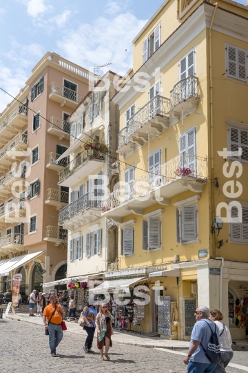 Colorful street in Kerkyra