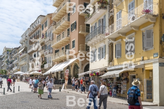 Colorful street in Kerkyra