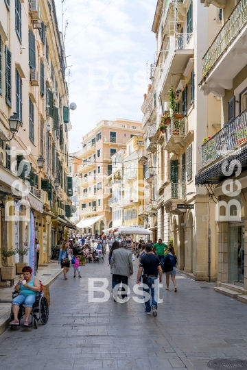 Colorful street in Kerkyra