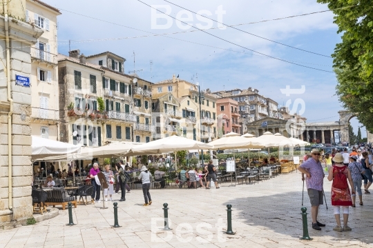 Colorful street in Kerkyra