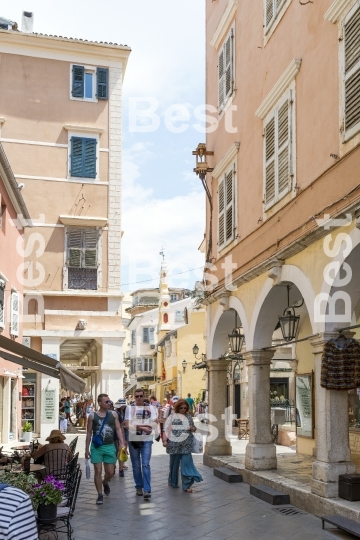 Colorful street in Kerkyra