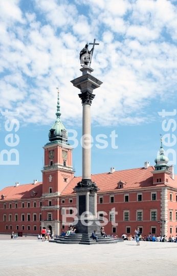 Column of Sigismund with Royal Castle in Warsaw