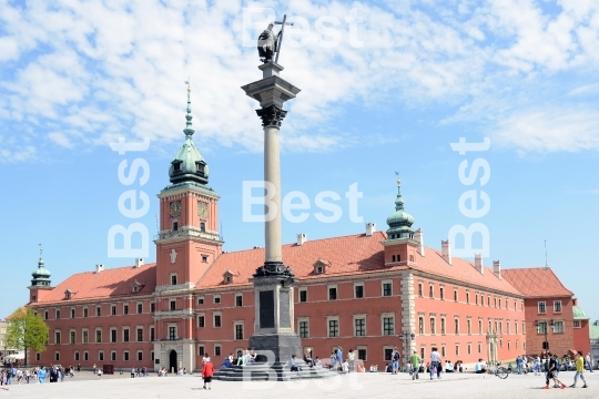 Column of Sigismund with Royal Castle in Warsaw