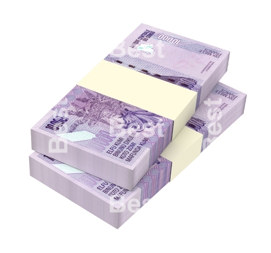 Congolese francs isolated on white background