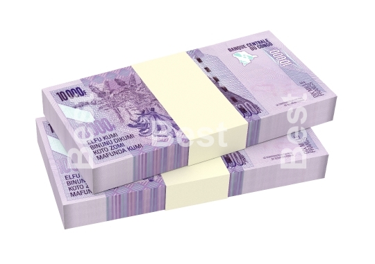 Congolese francs isolated on white background