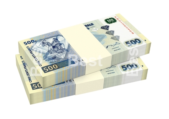 Congolese francs isolated on white background