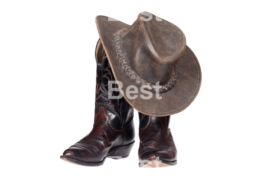 Cowboy boots and hat