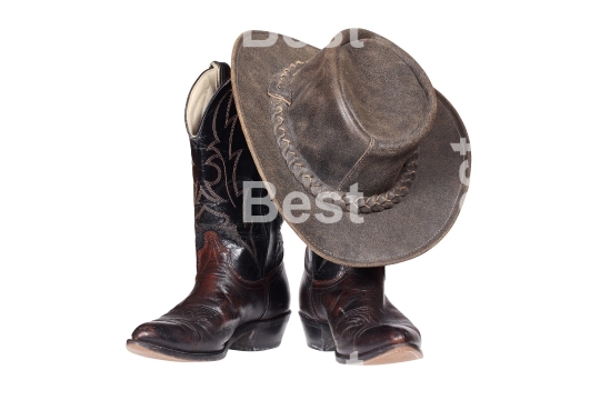 Cowboy boots and hat