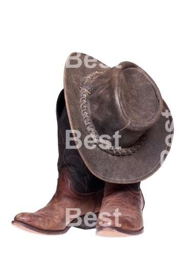 Cowboy boots and hat