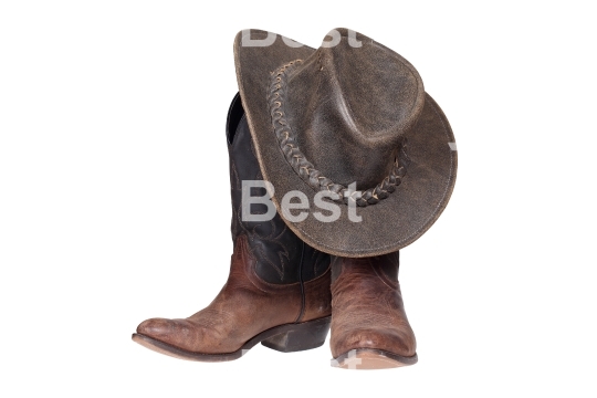 Cowboy boots and hat