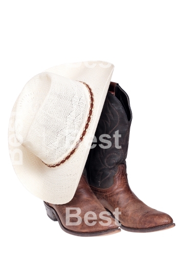 Cowboy boots and hat