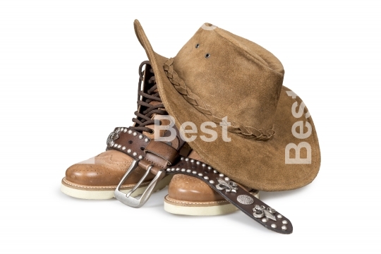 Cowboy hat and accessories