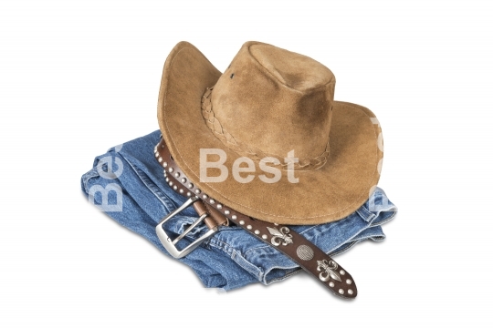 Cowboy hat and accessories
