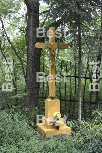 Cross in the forest