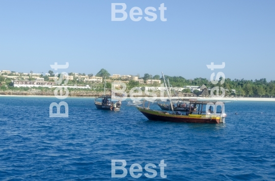 Cruise on wooden boats in Zanzibar