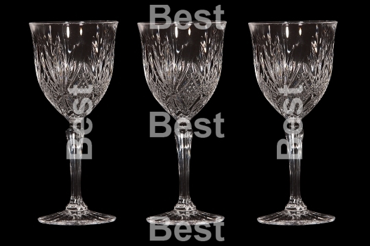 Crystal wine glasses