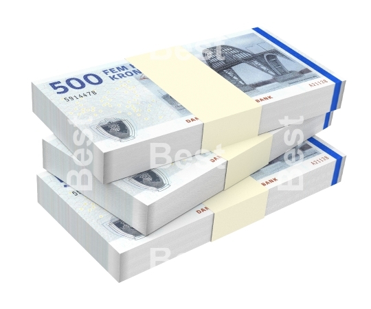 Danish krone isolated on white background