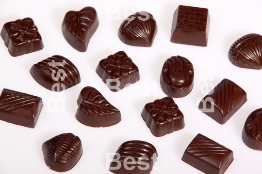 Dark chocolate pralines