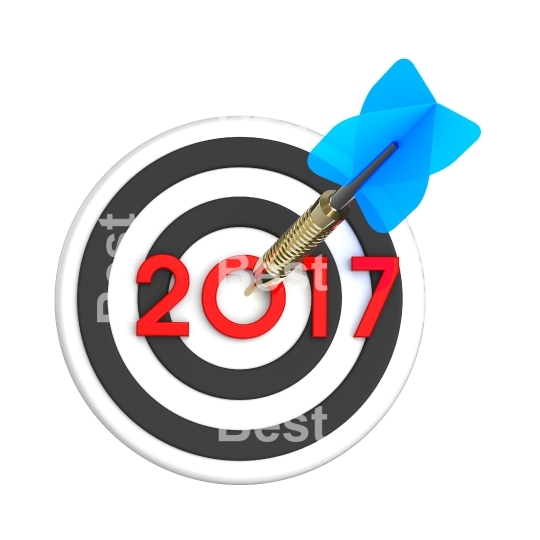 Dart hitting target - New Year 2017
