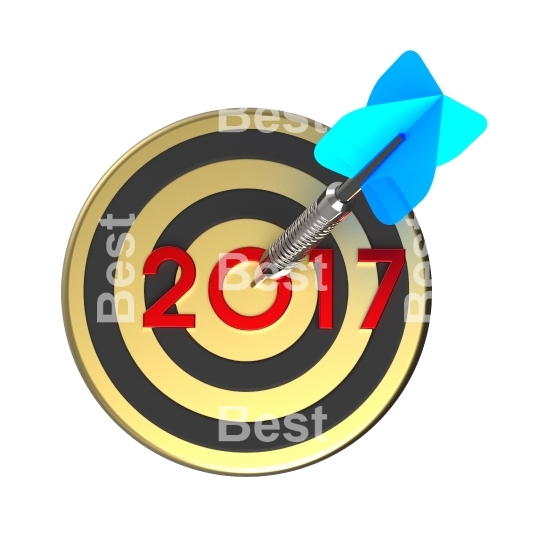 Dart hitting target - New Year 2017