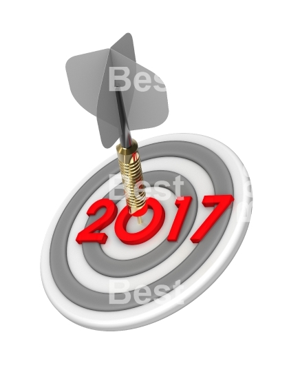 Dart hitting target - New Year 2017