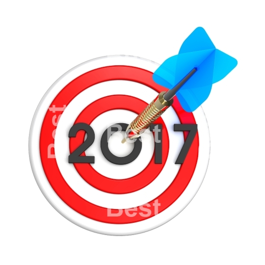 Dart hitting target - New Year 2017