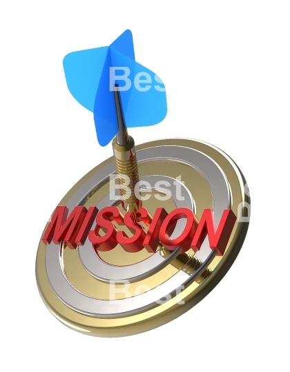Dart hitting target. Mission concept