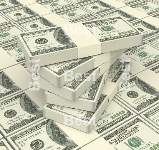 Dollars money isolated on white background